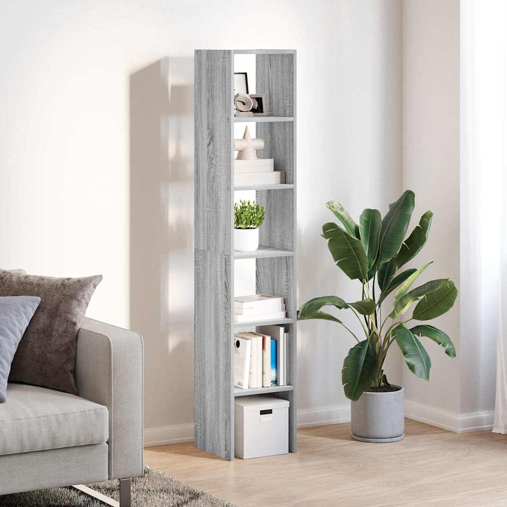 Boekenkasten 2 st 30x30x80 cm bewerkt hout grijs sonoma eiken is nu te koop bij PeponiXL, paradijselijk wonen!