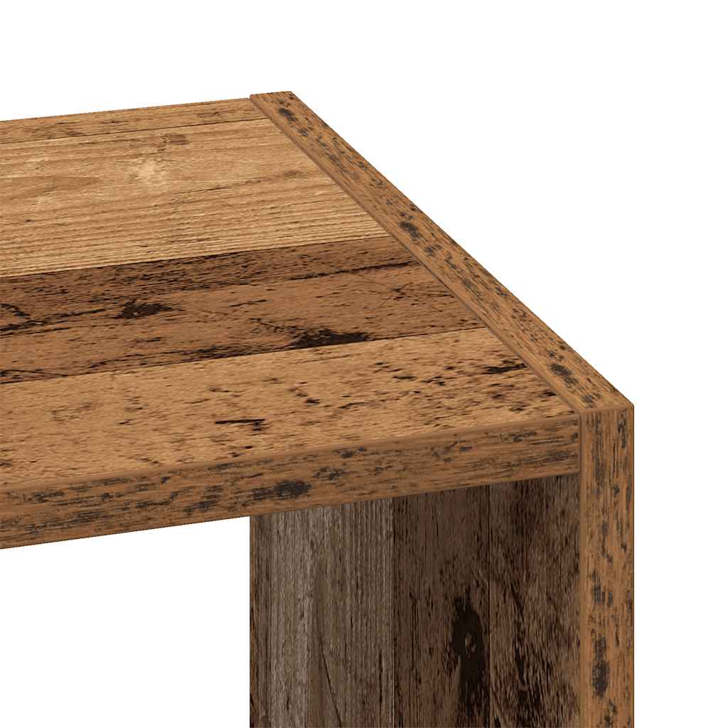 Boekenkasten 2 st stapelbaar 30x30x80 cm bewerkt hout oud hout is nu te koop bij PeponiXL, paradijselijk wonen!
