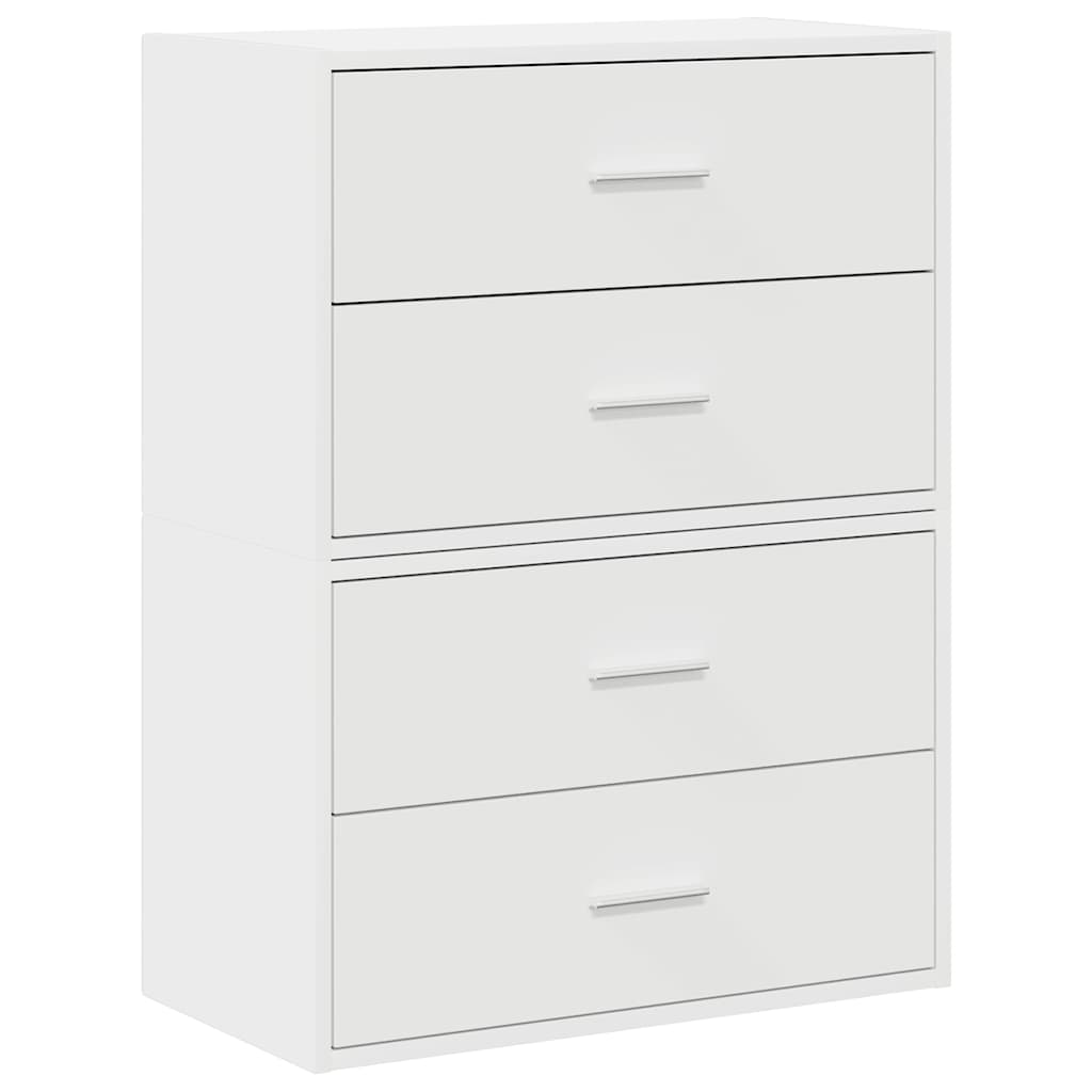 Kasten met 2 lades 2 st 60x31x40 cm bewerkt hout wit is nu te koop bij PeponiXL, paradijselijk wonen!