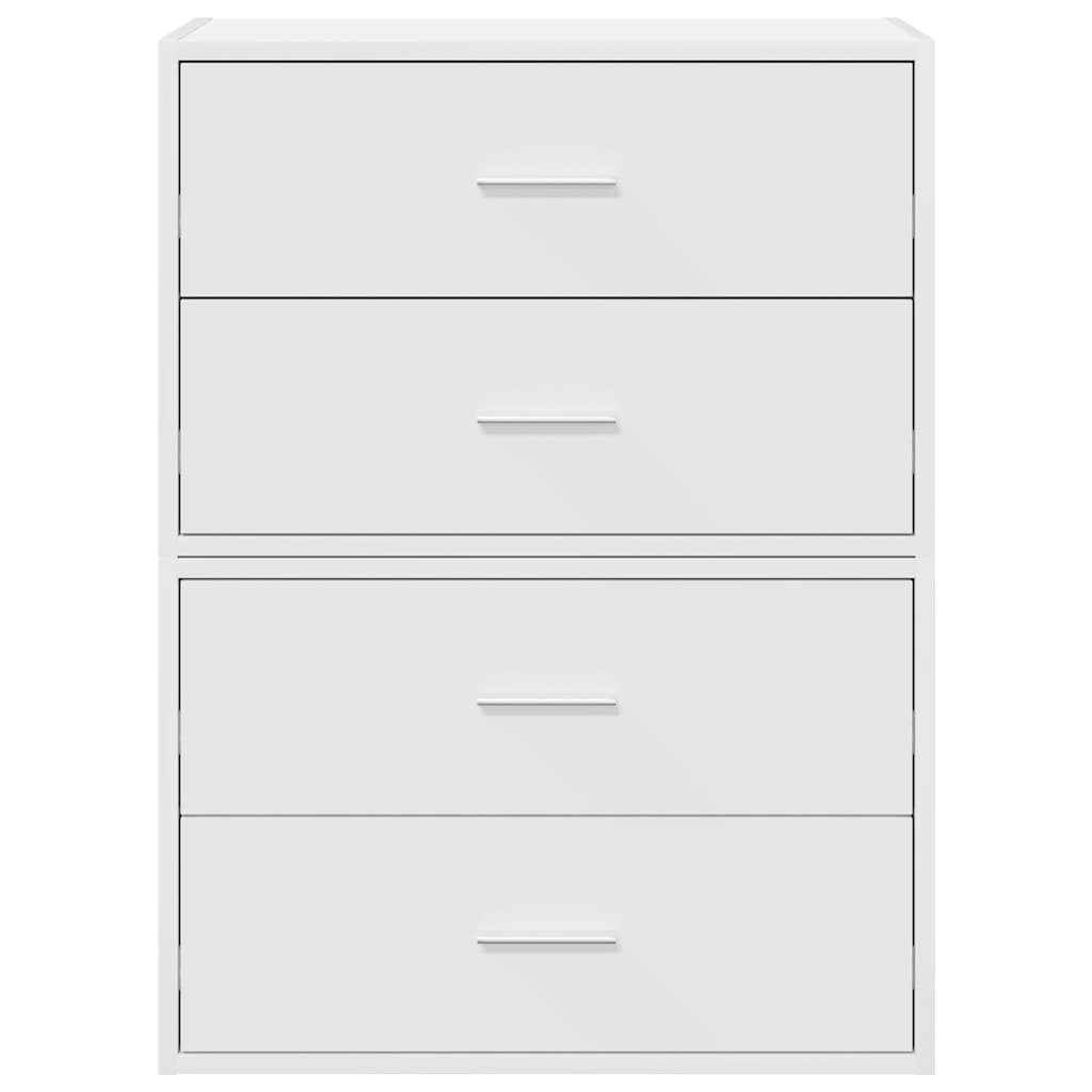 Kasten met 2 lades 2 st 60x31x40 cm bewerkt hout wit is nu te koop bij PeponiXL, paradijselijk wonen!
