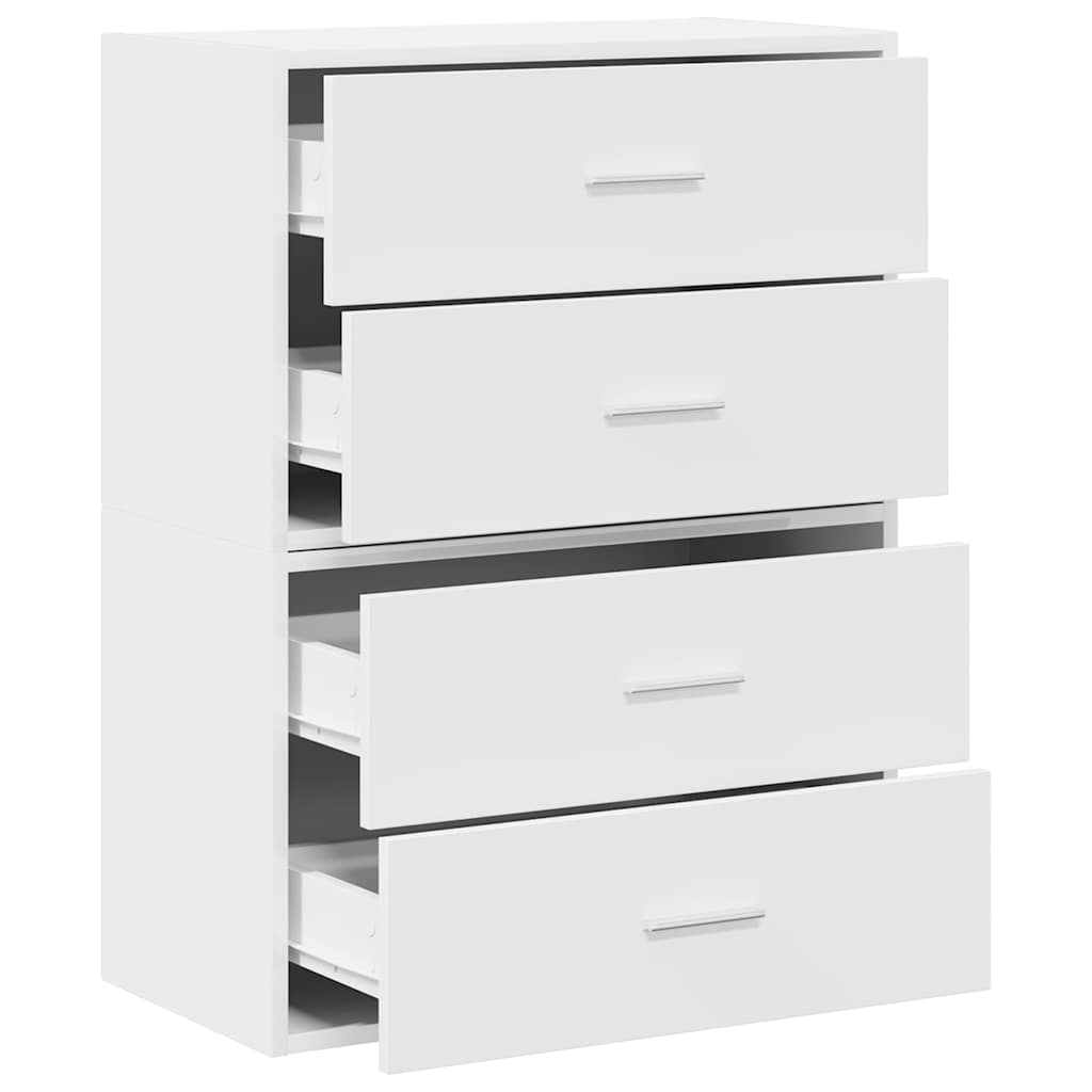 Kasten met 2 lades 2 st 60x31x40 cm bewerkt hout wit is nu te koop bij PeponiXL, paradijselijk wonen!