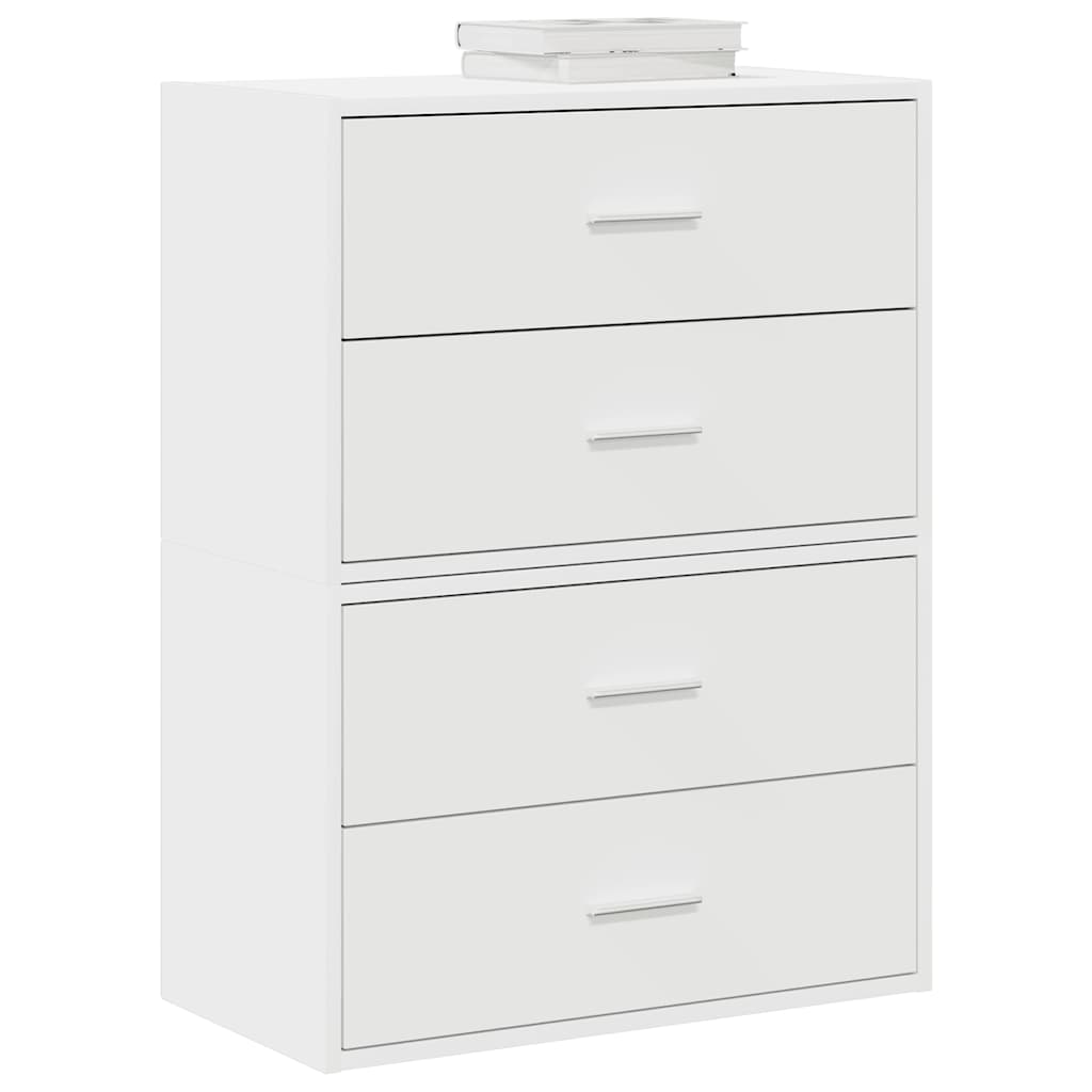 Kasten met 2 lades 2 st 60x31x40 cm bewerkt hout wit is nu te koop bij PeponiXL, paradijselijk wonen!
