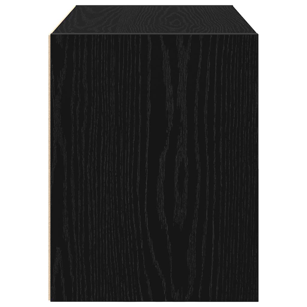 Kast met 2 lades 60x31x40 cm bewerkt hout zwart eikenkleurig is nu te koop bij PeponiXL, paradijselijk wonen!