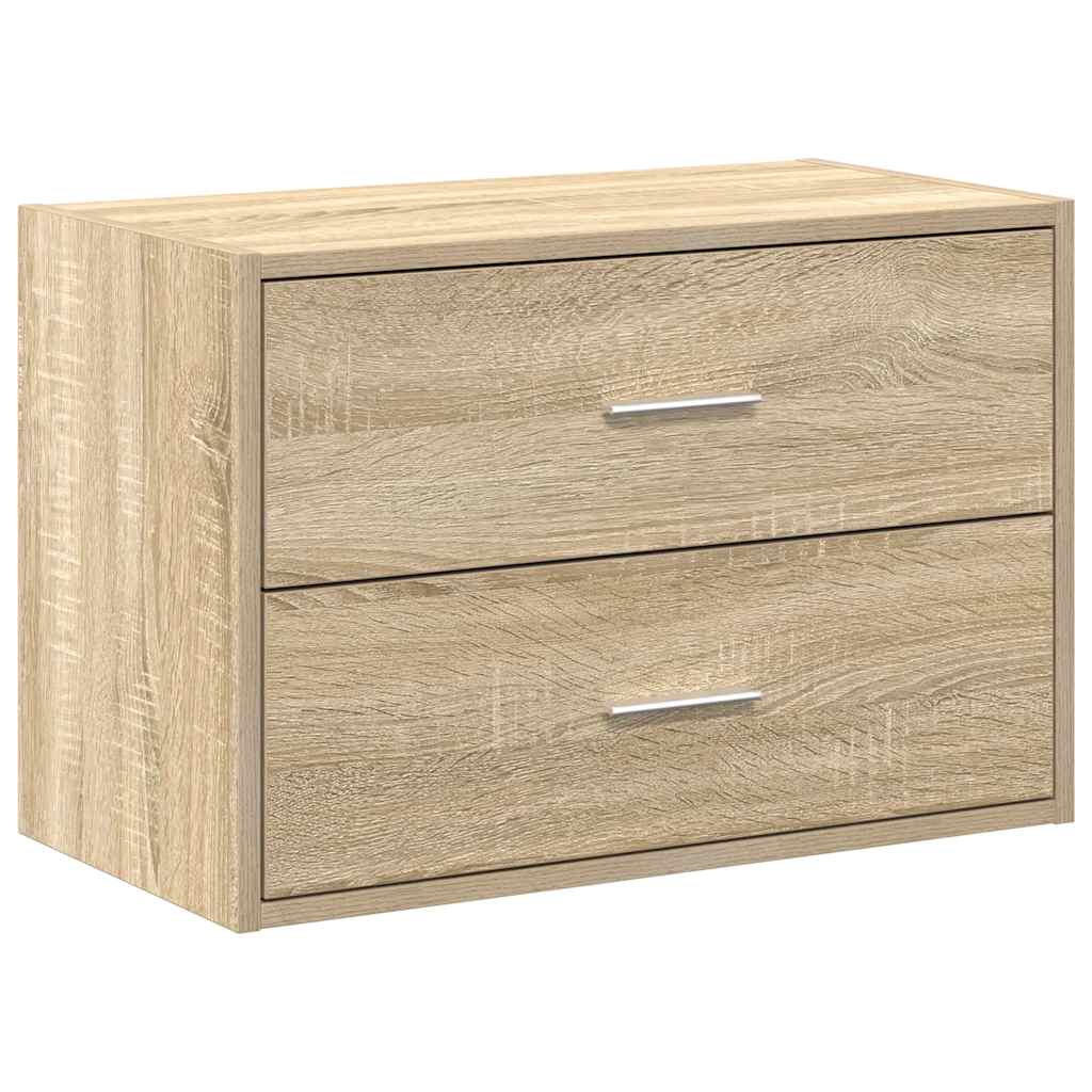 Kast met 2 lades 60x31x40 cm bewerkt hout sonoma eikenkleur is nu te koop bij PeponiXL, paradijselijk wonen!