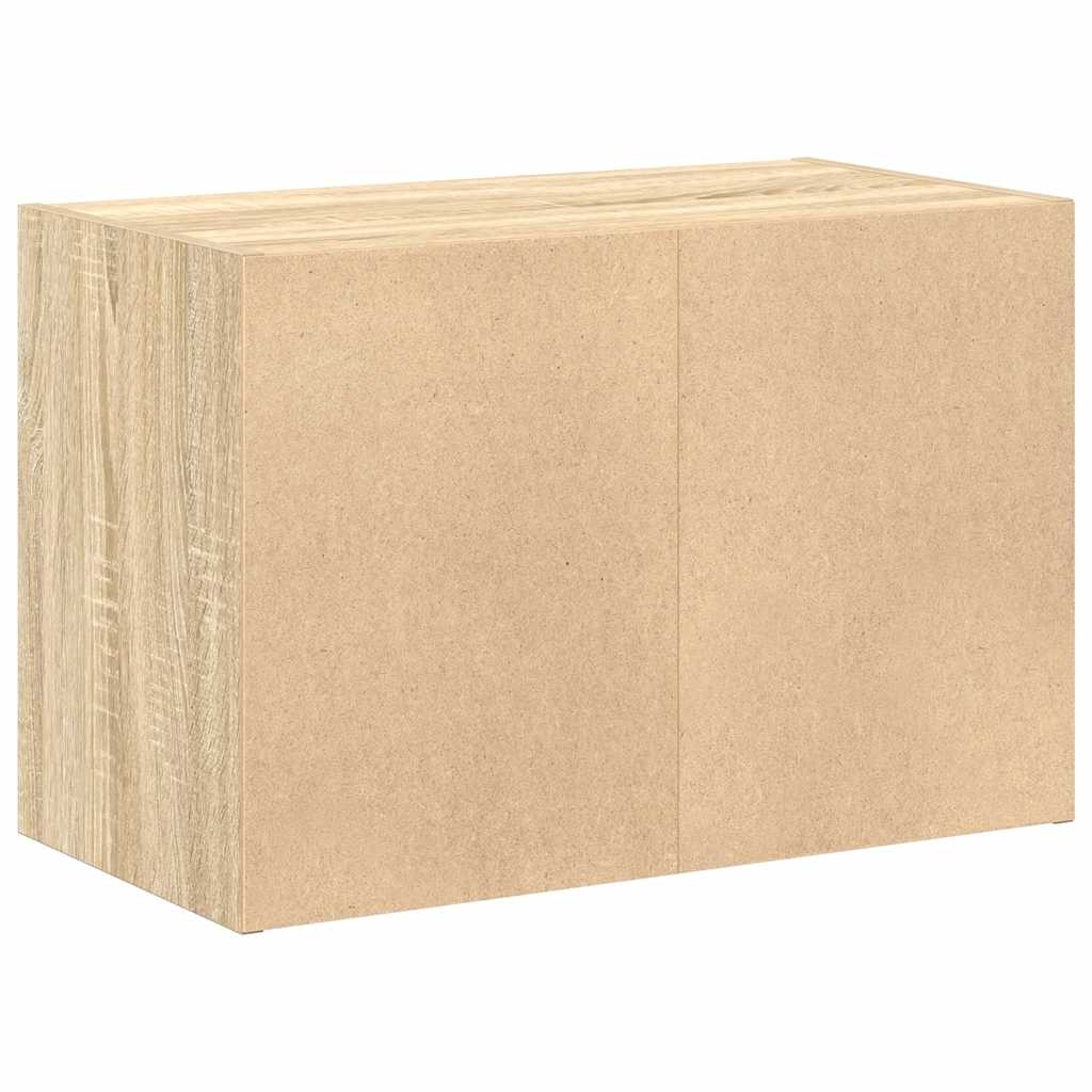 Kast met 2 lades 60x31x40 cm bewerkt hout sonoma eikenkleur is nu te koop bij PeponiXL, paradijselijk wonen!