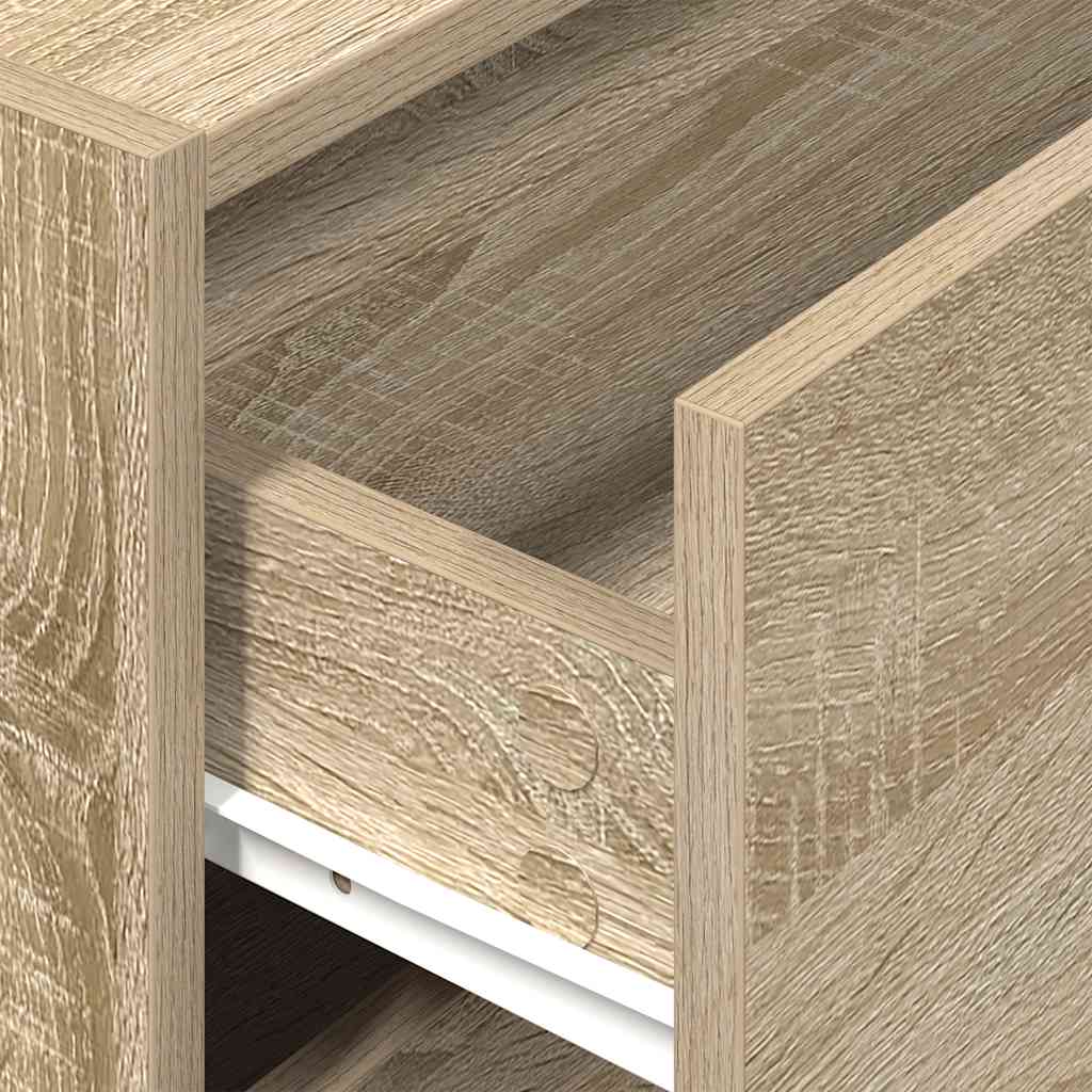 Kast met 2 lades 60x31x40 cm bewerkt hout sonoma eikenkleur is nu te koop bij PeponiXL, paradijselijk wonen!