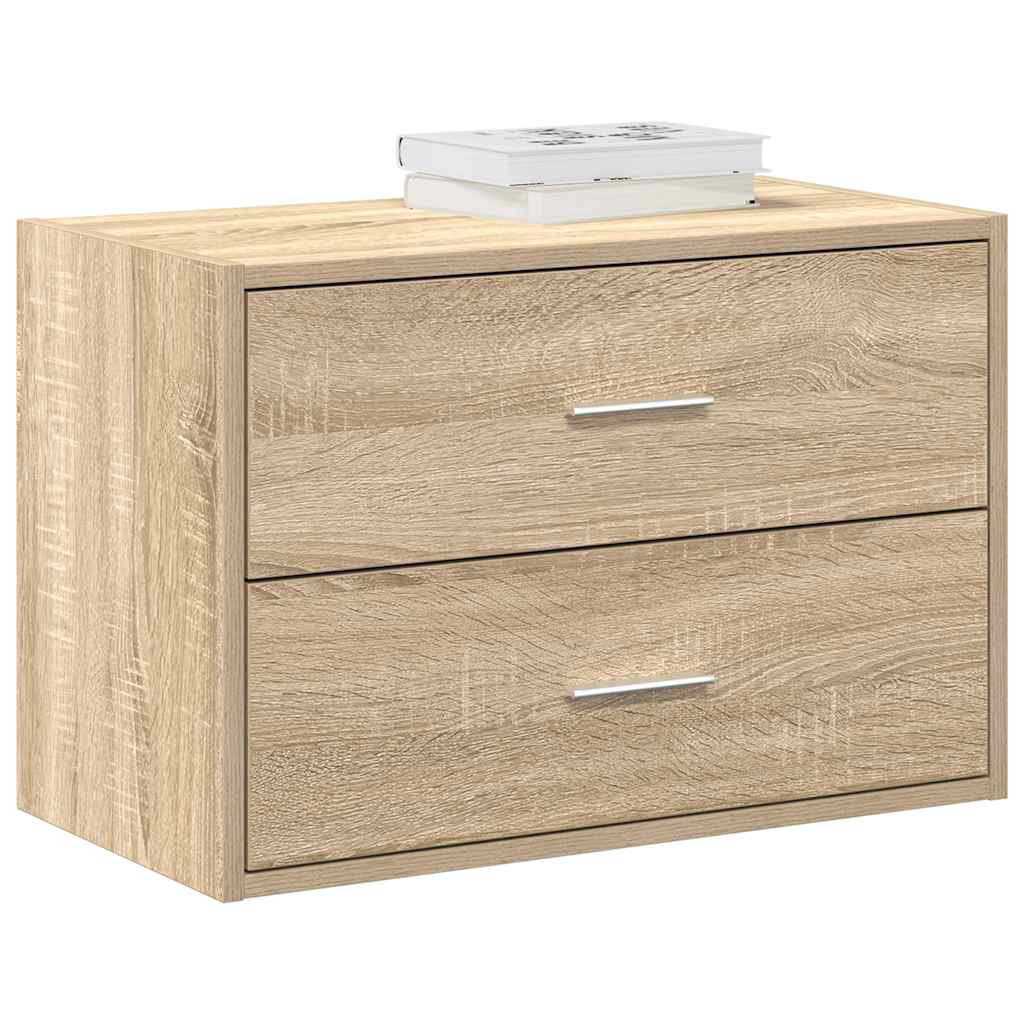 Kast met 2 lades 60x31x40 cm bewerkt hout sonoma eikenkleur is nu te koop bij PeponiXL, paradijselijk wonen!