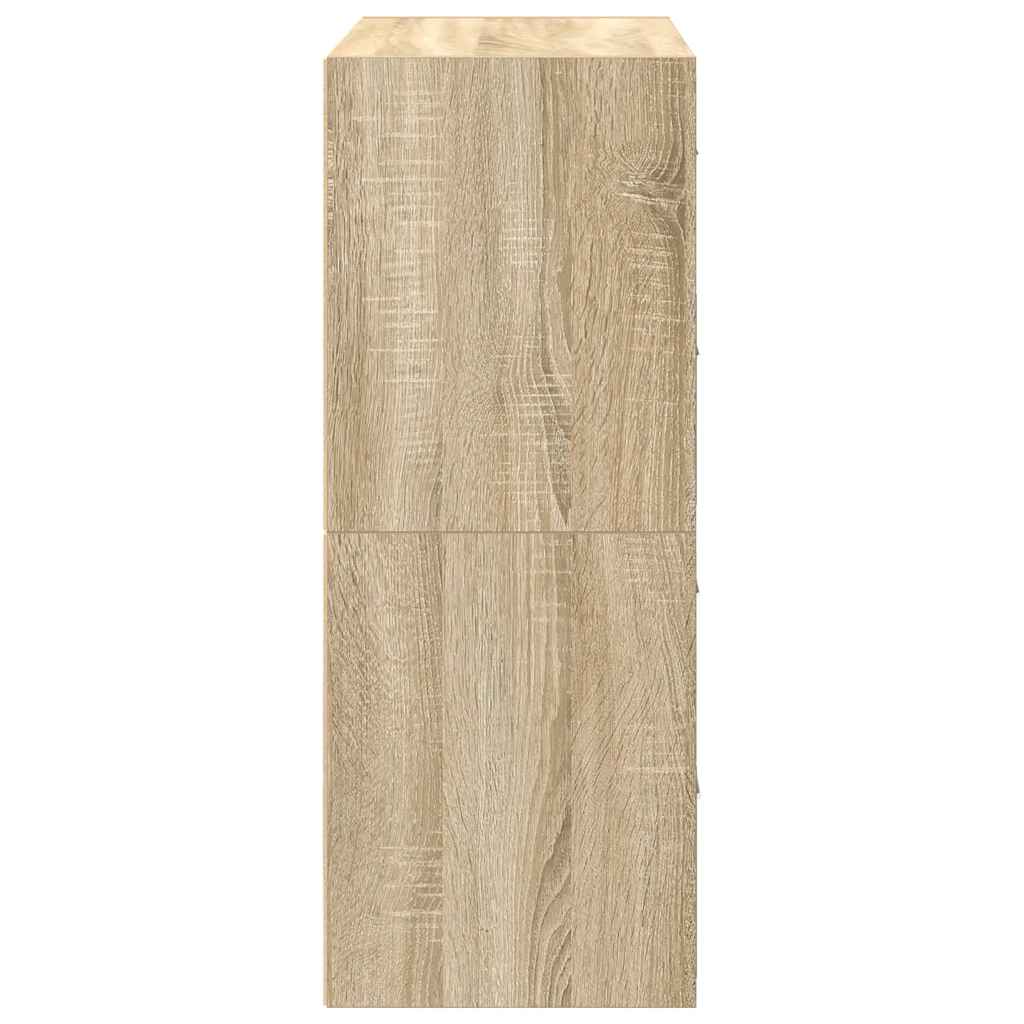 Kasten met 2 lades 2 st 60x31x40 cm bewerkt hout sonoma eiken is nu te koop bij PeponiXL, paradijselijk wonen!