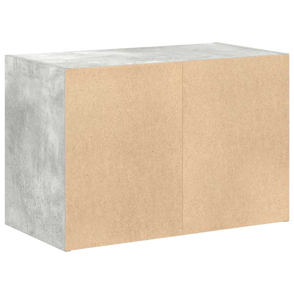 Kast met 2 lades 60x31x40 cm bewerkt hout betongrijs is nu te koop bij PeponiXL, paradijselijk wonen!