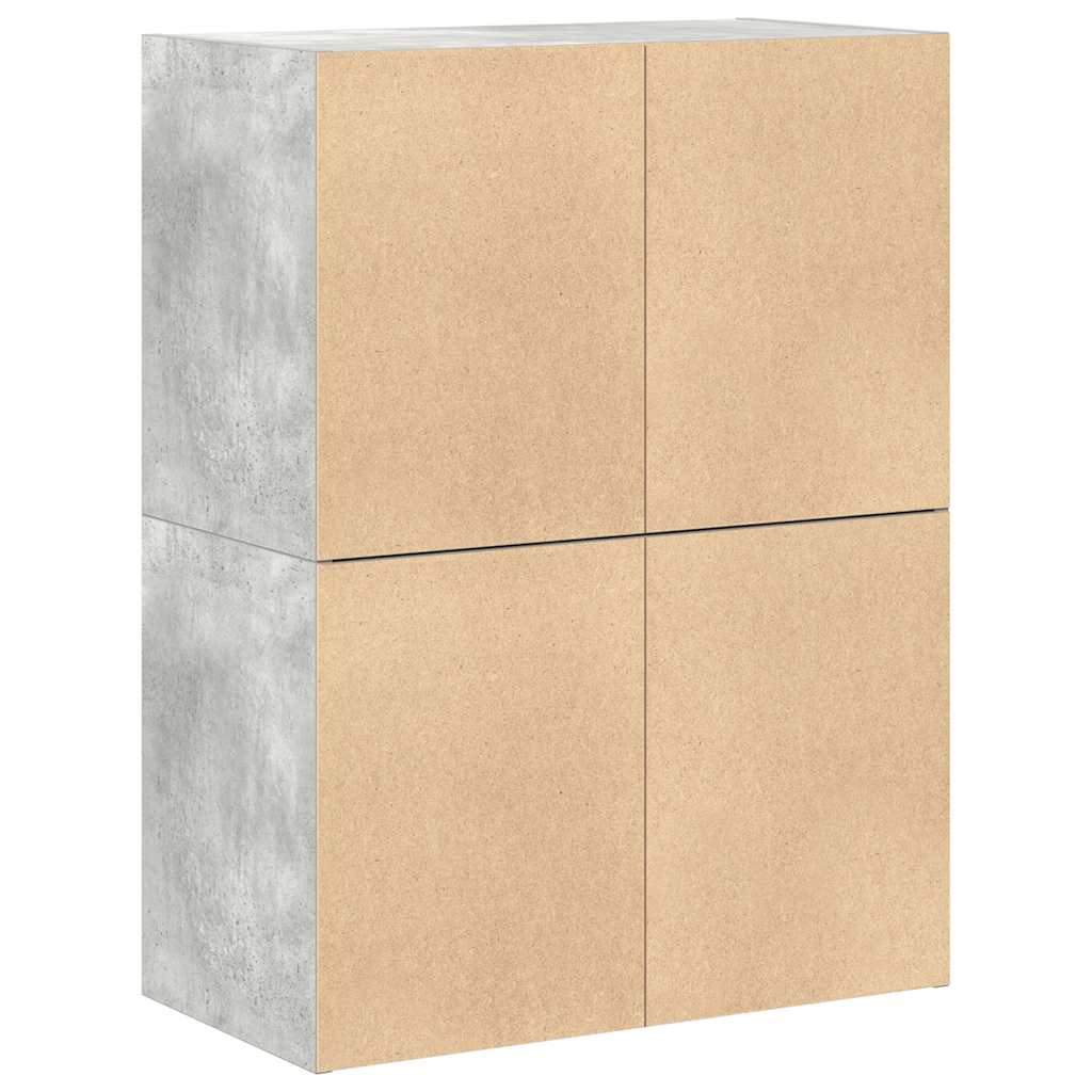 Kasten met 2 lades 2 st 60x31x40 cm bewerkt hout betongrijs is nu te koop bij PeponiXL, paradijselijk wonen!