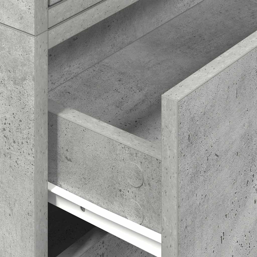 Kasten met 2 lades 2 st 60x31x40 cm bewerkt hout betongrijs is nu te koop bij PeponiXL, paradijselijk wonen!