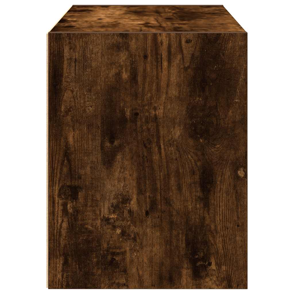 Kast met 2 lades 60x31x40 cm bewerkt hout gerookt eikenkleurig is nu te koop bij PeponiXL, paradijselijk wonen!