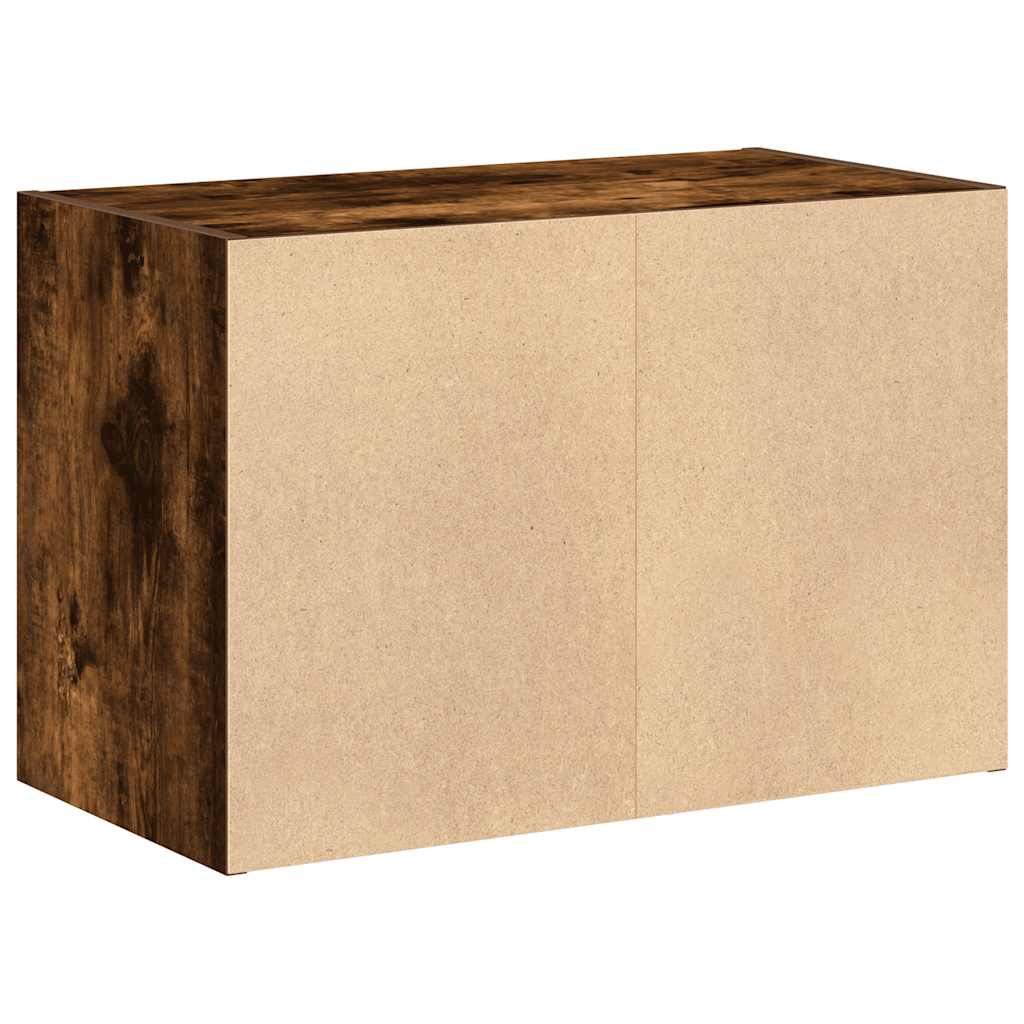 Kast met 2 lades 60x31x40 cm bewerkt hout gerookt eikenkleurig is nu te koop bij PeponiXL, paradijselijk wonen!