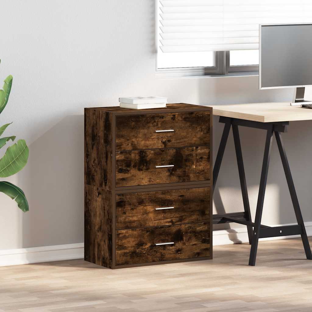 Kasten met 2 lades 2 st 60x31x40 cm bewerkt hout gerookt eiken is nu te koop bij PeponiXL, paradijselijk wonen!