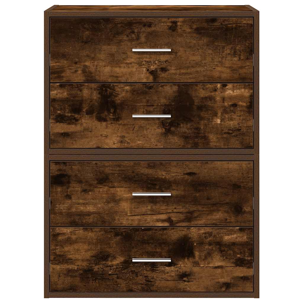 Kasten met 2 lades 2 st 60x31x40 cm bewerkt hout gerookt eiken is nu te koop bij PeponiXL, paradijselijk wonen!