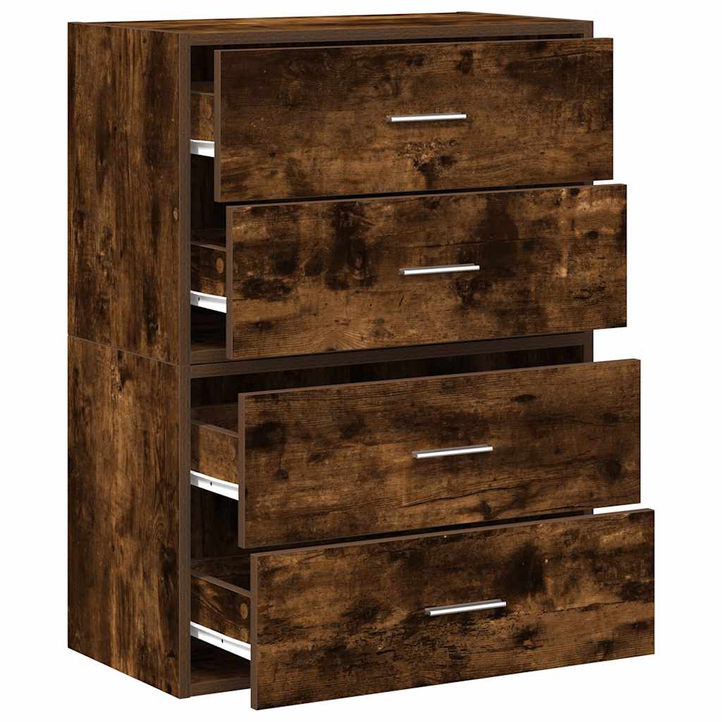 Kasten met 2 lades 2 st 60x31x40 cm bewerkt hout gerookt eiken is nu te koop bij PeponiXL, paradijselijk wonen!