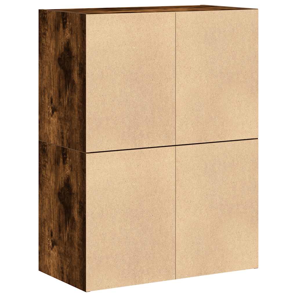 Kasten met 2 lades 2 st 60x31x40 cm bewerkt hout gerookt eiken is nu te koop bij PeponiXL, paradijselijk wonen!