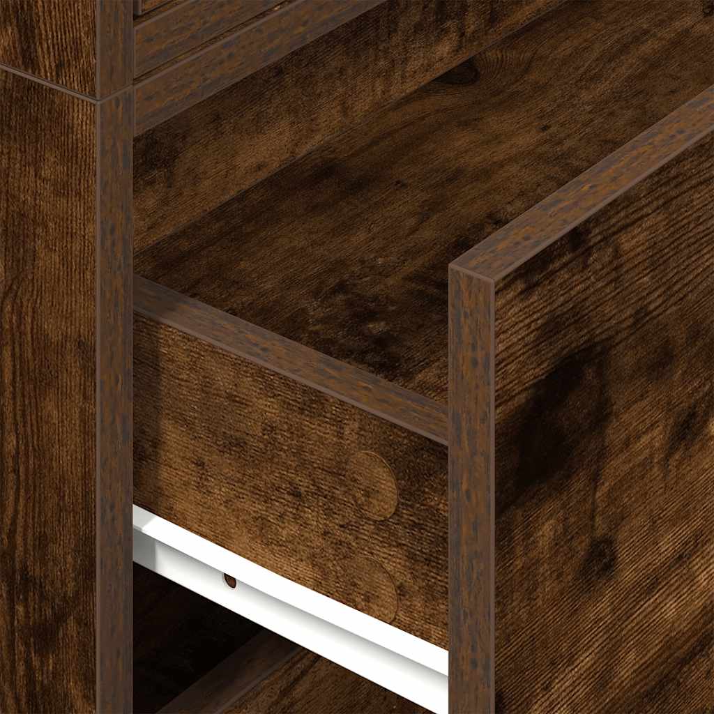Kasten met 2 lades 2 st 60x31x40 cm bewerkt hout gerookt eiken is nu te koop bij PeponiXL, paradijselijk wonen!