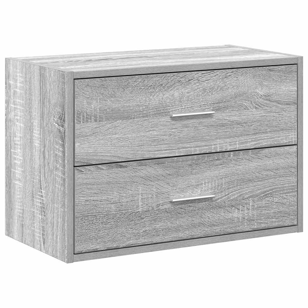 Kast met 2 lades 60x31x40 cm bewerkt hout grijs sonoma eiken is nu te koop bij PeponiXL, paradijselijk wonen!