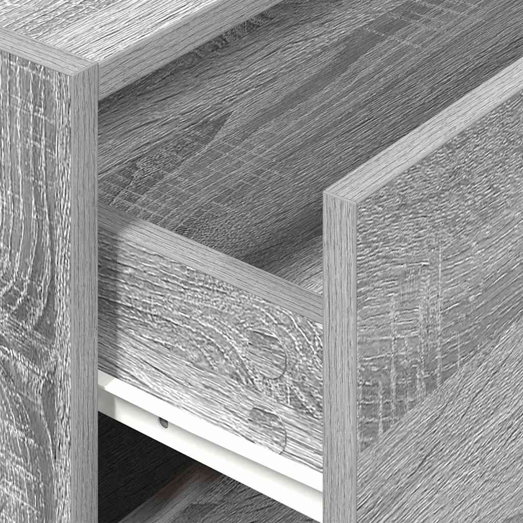 Kast met 2 lades 60x31x40 cm bewerkt hout grijs sonoma eiken is nu te koop bij PeponiXL, paradijselijk wonen!