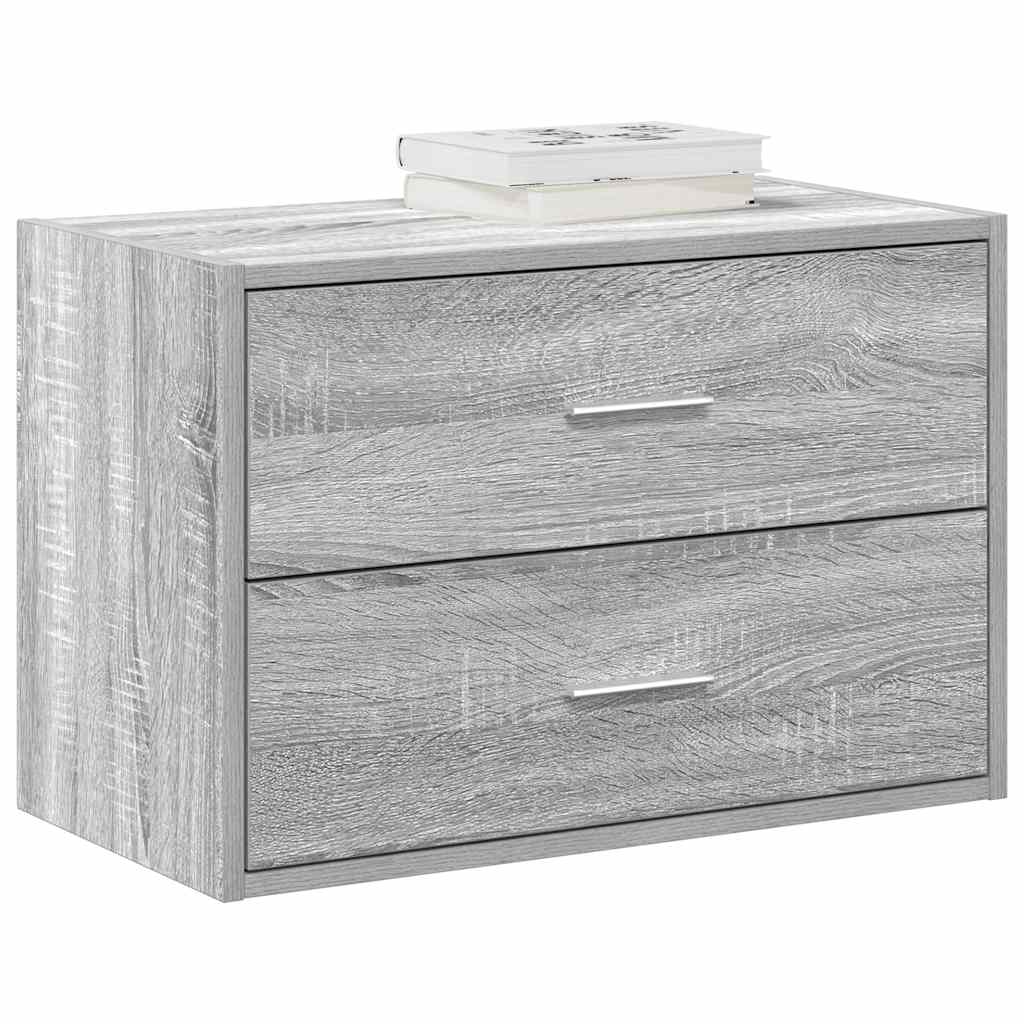 Kast met 2 lades 60x31x40 cm bewerkt hout grijs sonoma eiken is nu te koop bij PeponiXL, paradijselijk wonen!