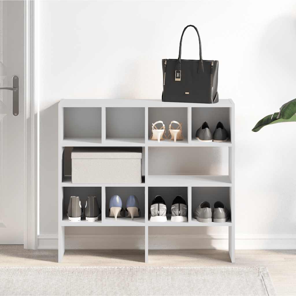 Schoenenrekken 2 st stapelbaar 89,5x30x40 cm wit is nu te koop bij PeponiXL, paradijselijk wonen!