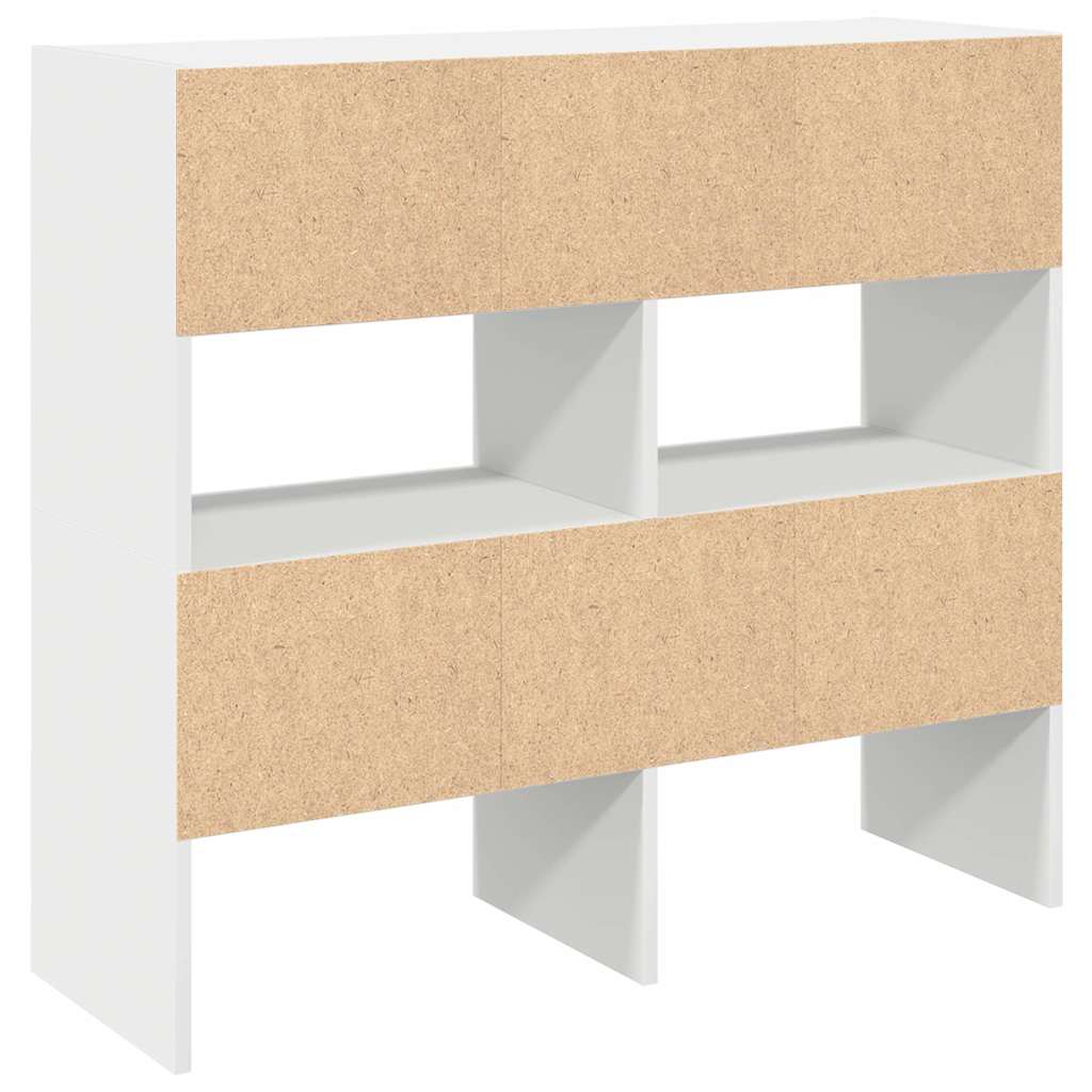 Schoenenrekken 2 st stapelbaar 89,5x30x40 cm wit is nu te koop bij PeponiXL, paradijselijk wonen!