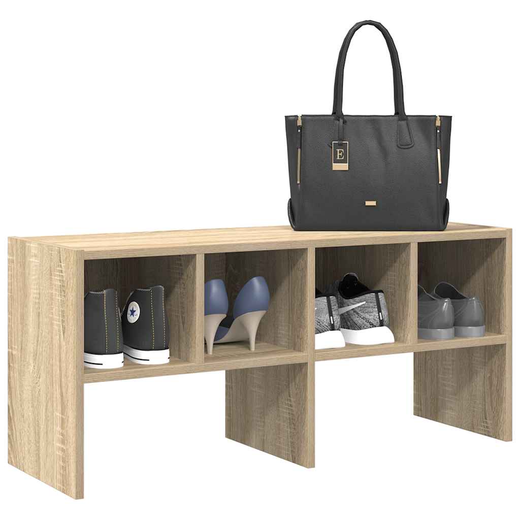 Schoenenrek stapelbaar 89,5x30x40 cm sonoma eikenkleurig is nu te koop bij PeponiXL, paradijselijk wonen!