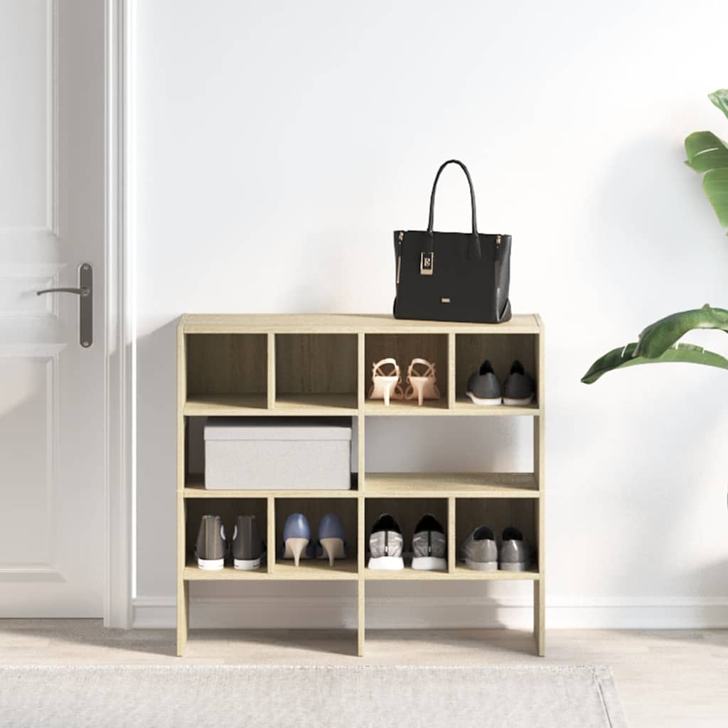 Schoenenrekken 2 st stapelbaar 89,5x30x40 cm sonoma eikenkleur is nu te koop bij PeponiXL, paradijselijk wonen!