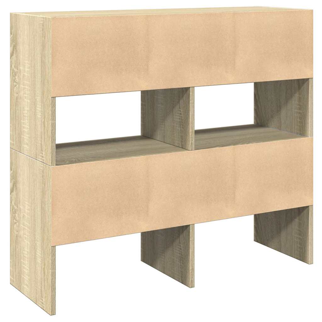 Schoenenrekken 2 st stapelbaar 89,5x30x40 cm sonoma eikenkleur is nu te koop bij PeponiXL, paradijselijk wonen!