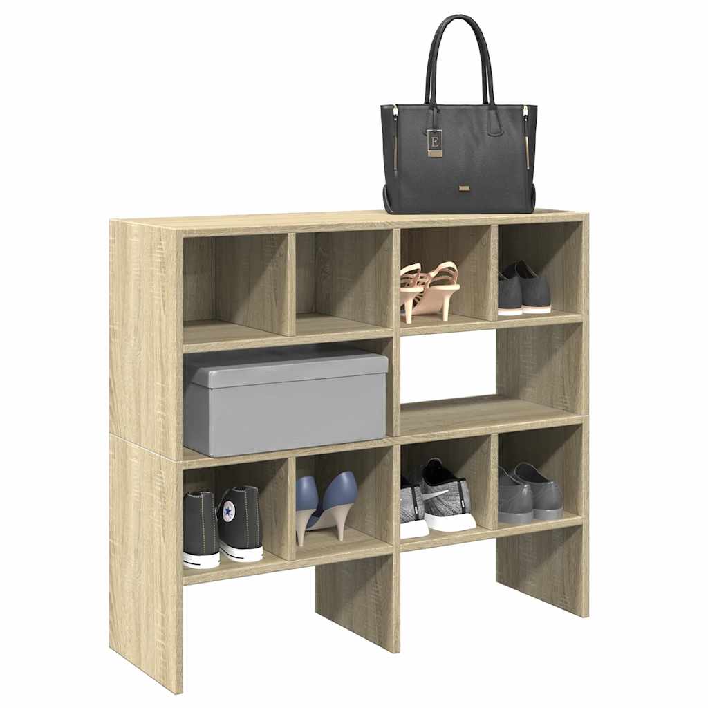 Schoenenrekken 2 st stapelbaar 89,5x30x40 cm sonoma eikenkleur is nu te koop bij PeponiXL, paradijselijk wonen!