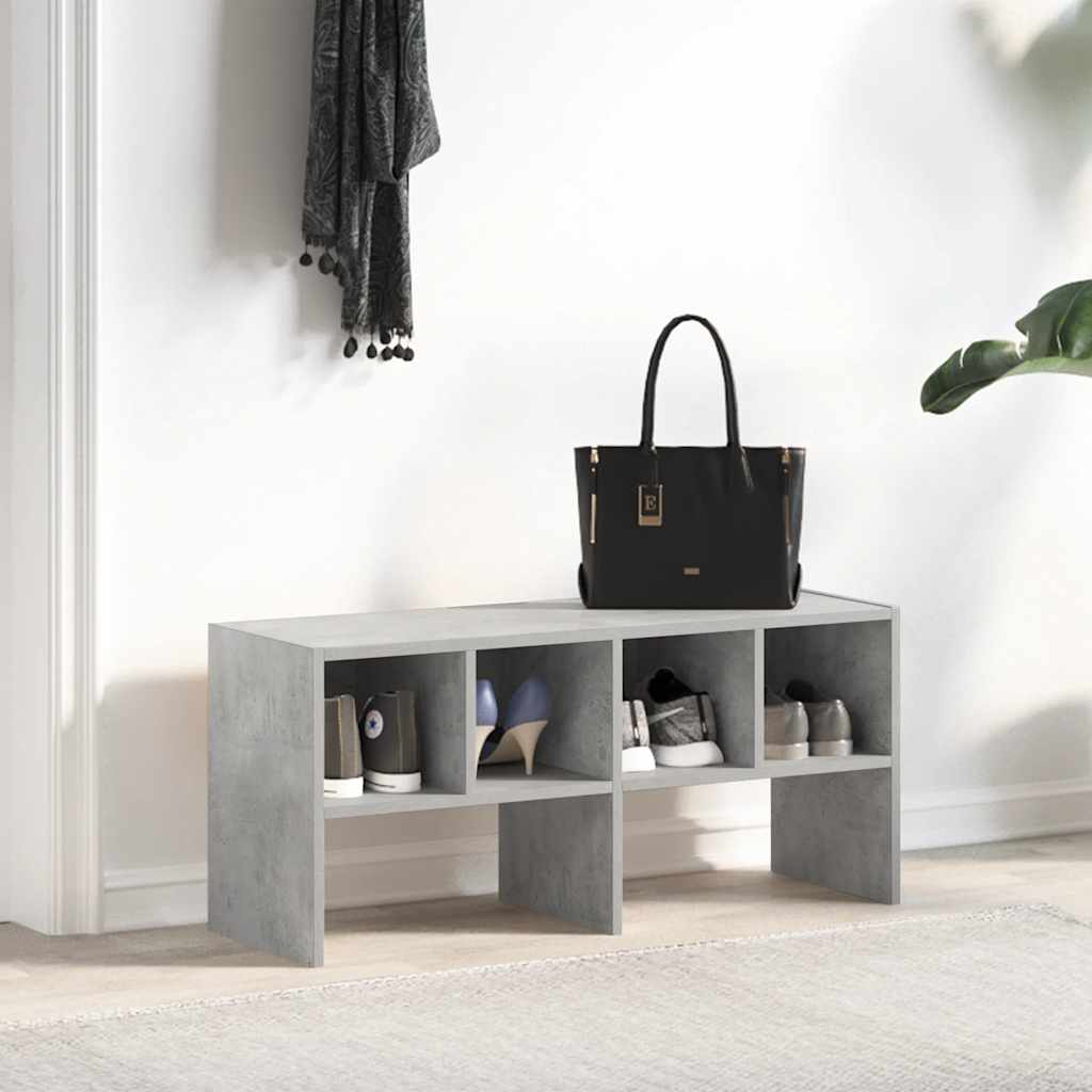 Schoenenrek stapelbaar 89,5x30x40 cm betongrijs is nu te koop bij PeponiXL, paradijselijk wonen!