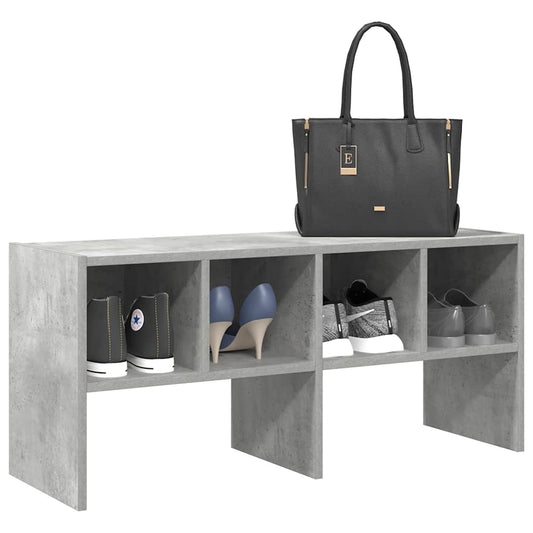 Schoenenrek stapelbaar 89,5x30x40 cm betongrijs is nu te koop bij PeponiXL, paradijselijk wonen!