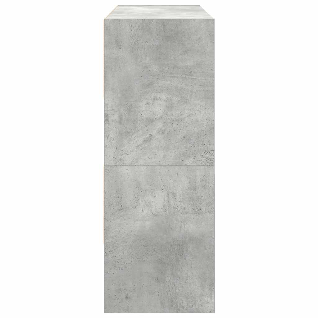 Schoenenrekken 2 st stapelbaar 89,5x30x40 cm betongrijs is nu te koop bij PeponiXL, paradijselijk wonen!