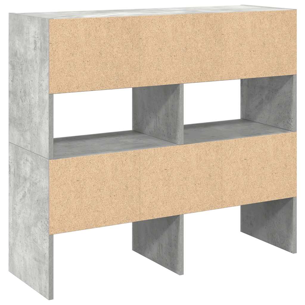 Schoenenrekken 2 st stapelbaar 89,5x30x40 cm betongrijs is nu te koop bij PeponiXL, paradijselijk wonen!