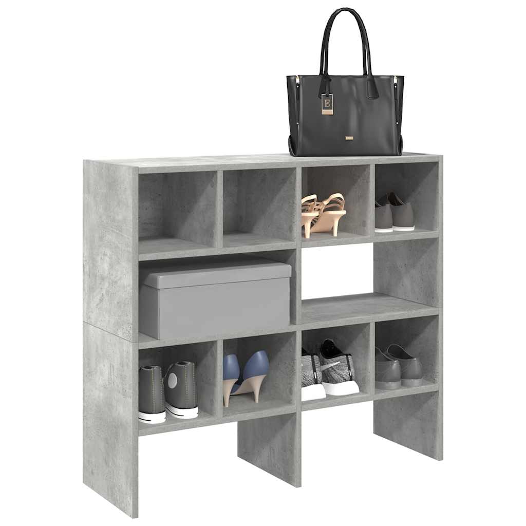 Schoenenrekken 2 st stapelbaar 89,5x30x40 cm betongrijs is nu te koop bij PeponiXL, paradijselijk wonen!
