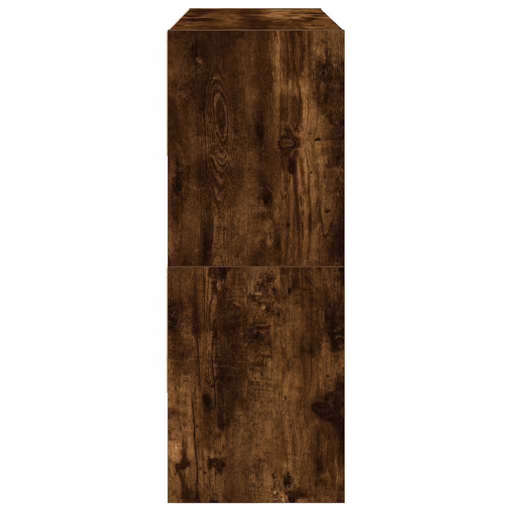 Schoenenrekken 2 st stapelbaar 89,5x30x40 cm gerookt eikenkleur is nu te koop bij PeponiXL, paradijselijk wonen!
