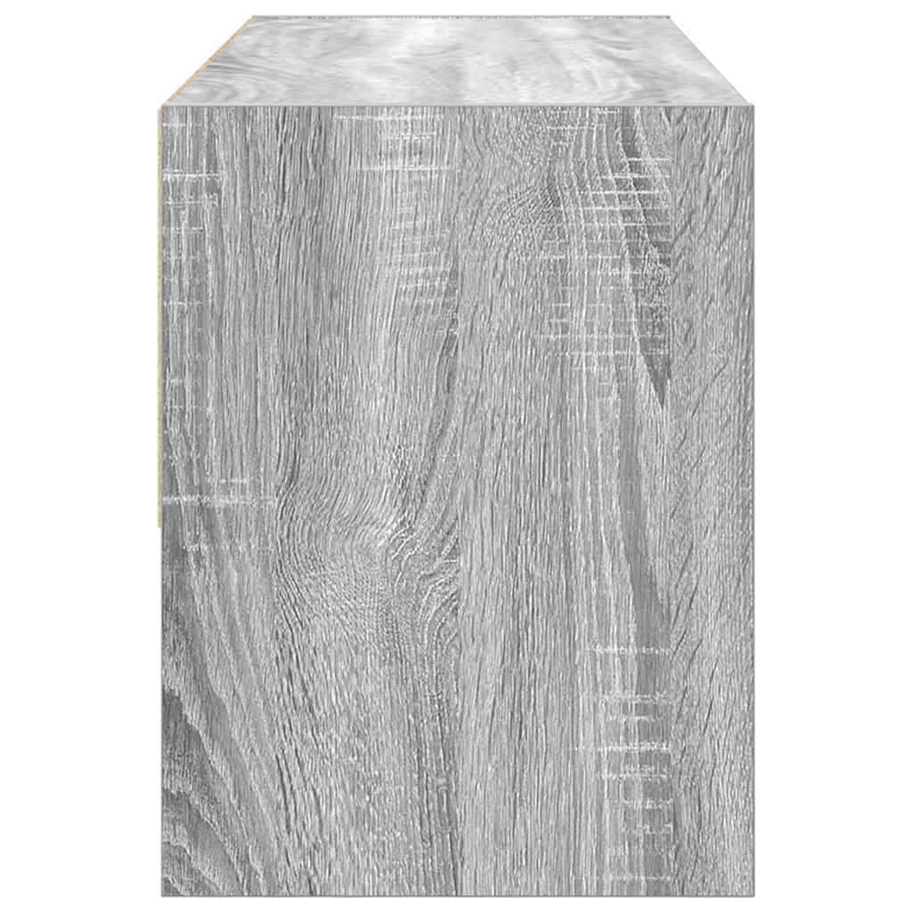 Schoenenrek stapelbaar 89,5x30x40 cm grijs sonoma eikenkleurig is nu te koop bij PeponiXL, paradijselijk wonen!