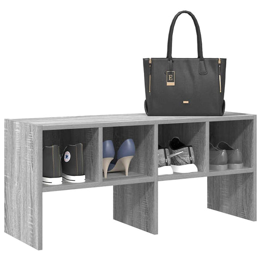 Schoenenrek stapelbaar 89,5x30x40 cm grijs sonoma eikenkleurig is nu te koop bij PeponiXL, paradijselijk wonen!
