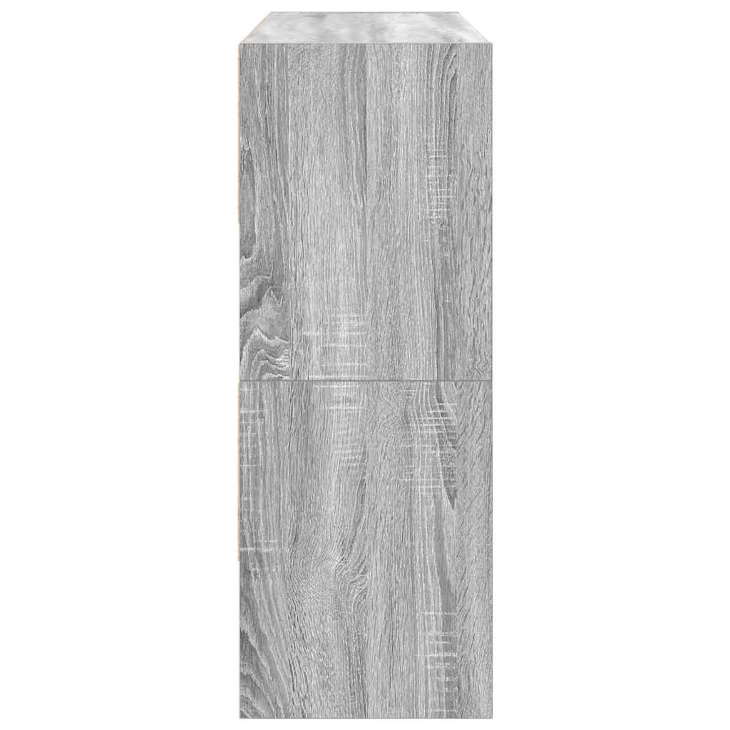 Schoenenrekken 2 st stapelbaar 89,5x30x40 cm grijs sonoma eiken is nu te koop bij PeponiXL, paradijselijk wonen!