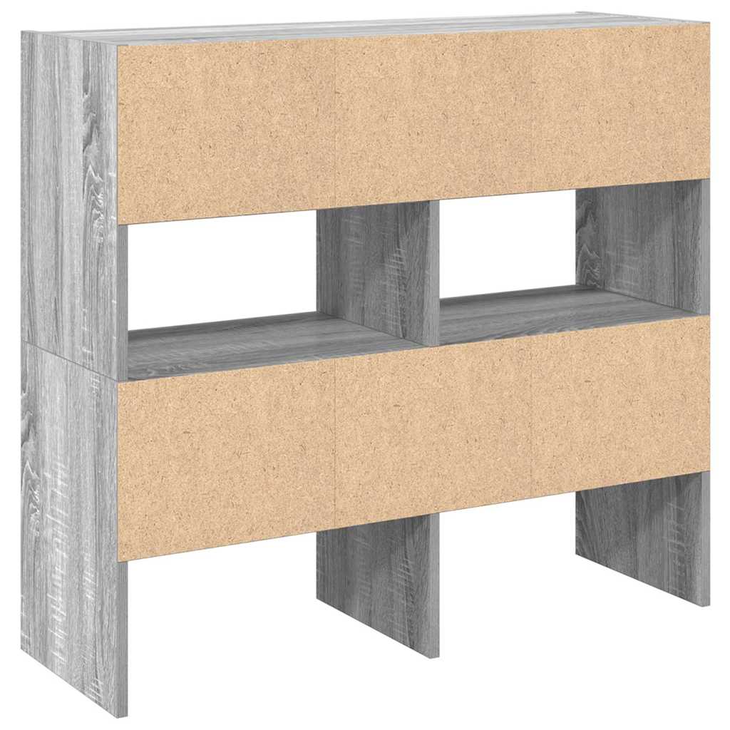 Schoenenrekken 2 st stapelbaar 89,5x30x40 cm grijs sonoma eiken is nu te koop bij PeponiXL, paradijselijk wonen!