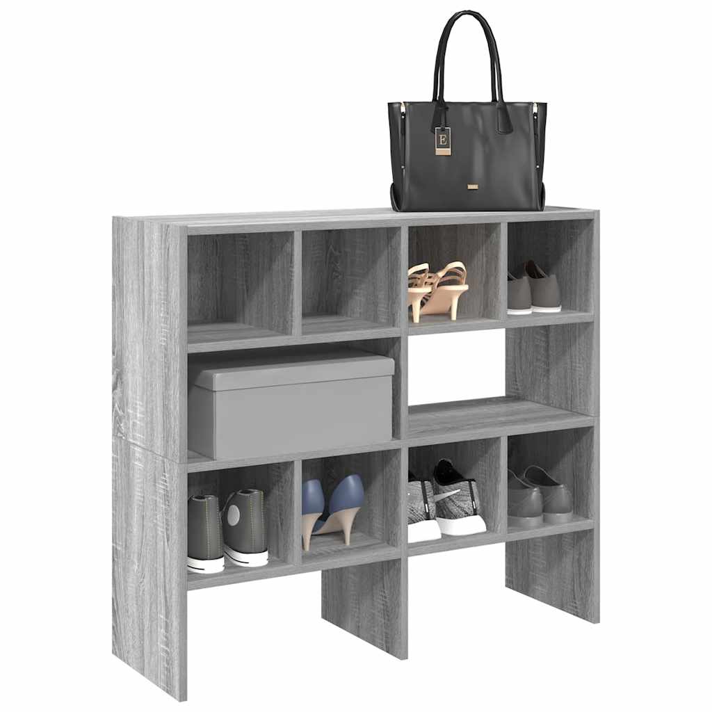Schoenenrekken 2 st stapelbaar 89,5x30x40 cm grijs sonoma eiken is nu te koop bij PeponiXL, paradijselijk wonen!