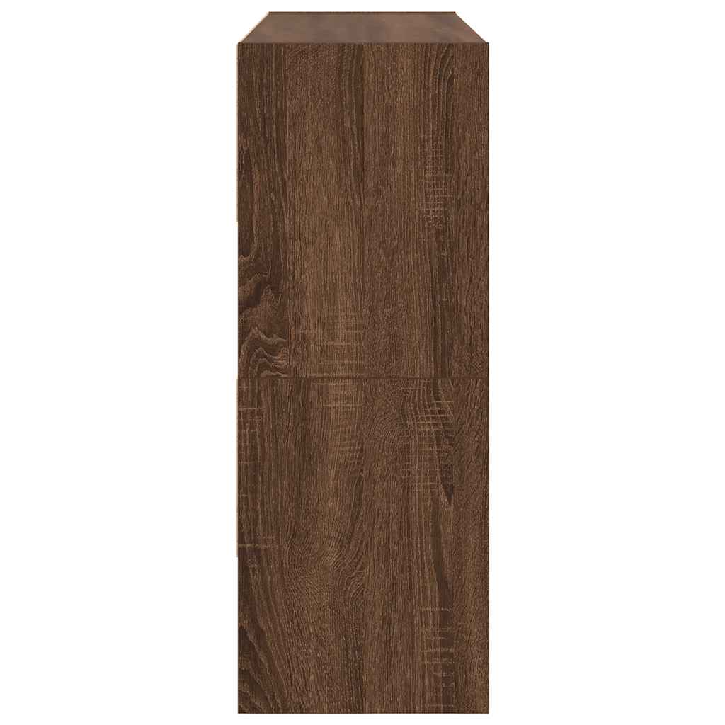 Schoenenrekken 2 st stapelbaar 89,5x30x40 cm bruin eikenkleur is nu te koop bij PeponiXL, paradijselijk wonen!