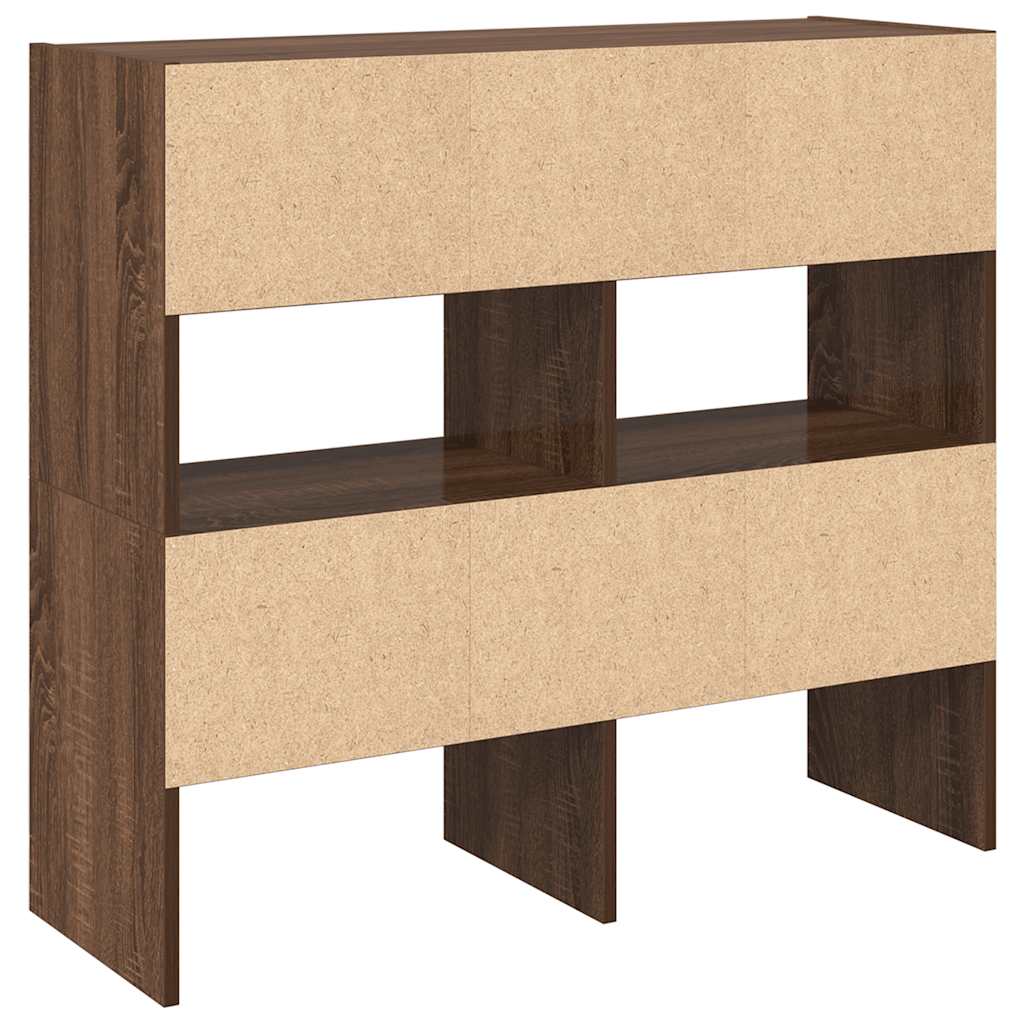 Schoenenrekken 2 st stapelbaar 89,5x30x40 cm bruin eikenkleur is nu te koop bij PeponiXL, paradijselijk wonen!