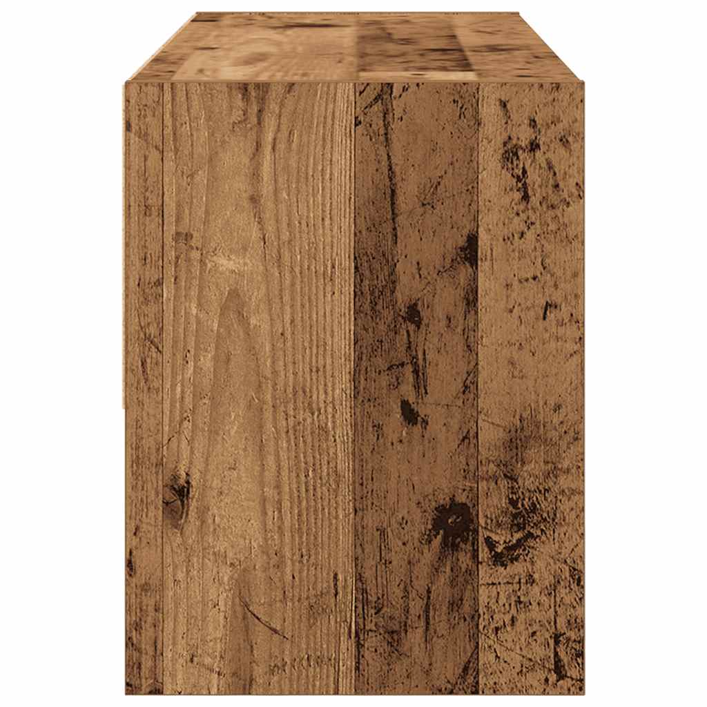 Schoenenrek stapelbaar 89,5x30x40 cm oud houtkleurig is nu te koop bij PeponiXL, paradijselijk wonen!