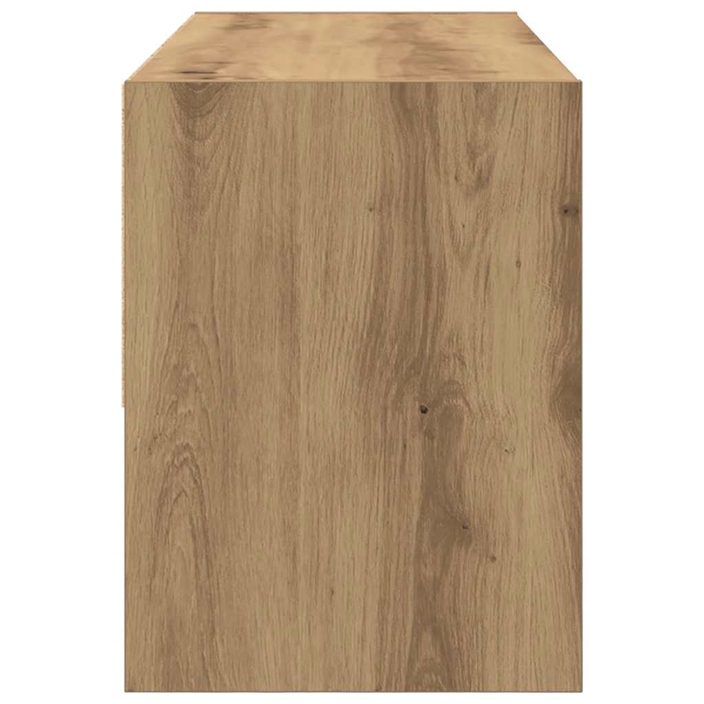Schoenenrek stapelbaar 89,5x30x40 cm artisanaal eikenkleurig is nu te koop bij PeponiXL, paradijselijk wonen!