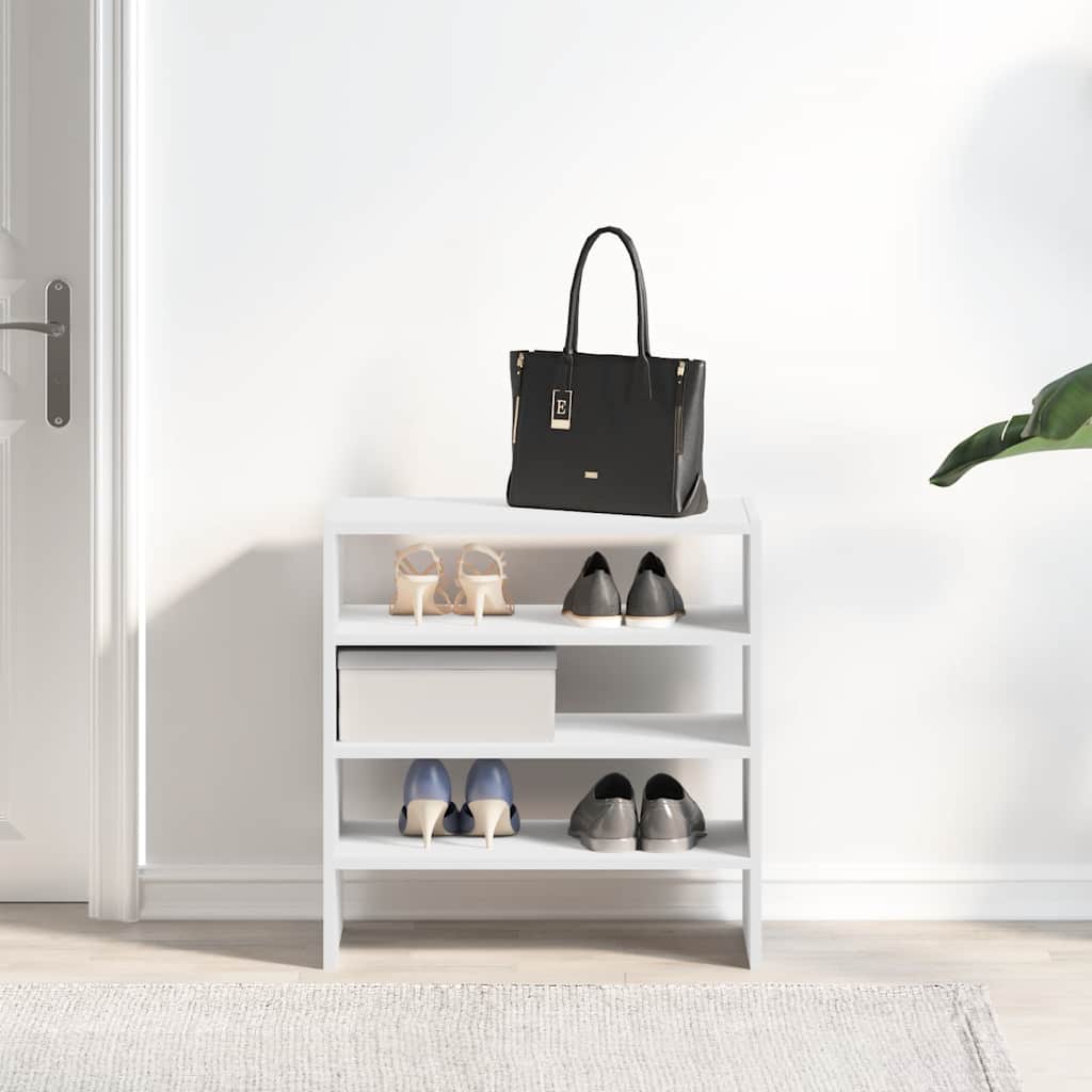 Schoenenrekken 2 st stapelbaar 60x30x30,5 cm wit is nu te koop bij PeponiXL, paradijselijk wonen!