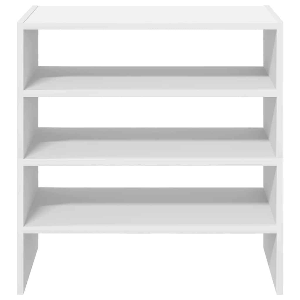 Schoenenrekken 2 st stapelbaar 60x30x30,5 cm wit is nu te koop bij PeponiXL, paradijselijk wonen!