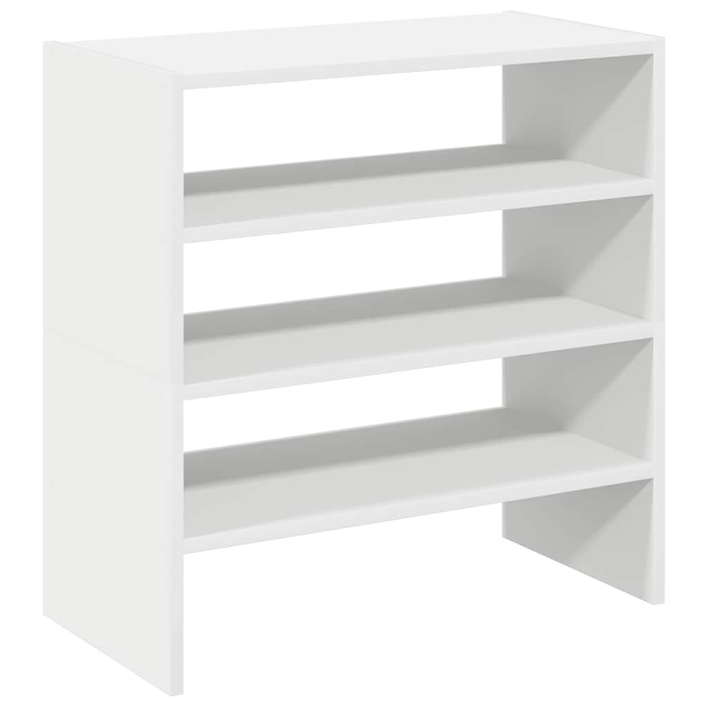 Schoenenrekken 2 st stapelbaar 60x30x30,5 cm wit is nu te koop bij PeponiXL, paradijselijk wonen!