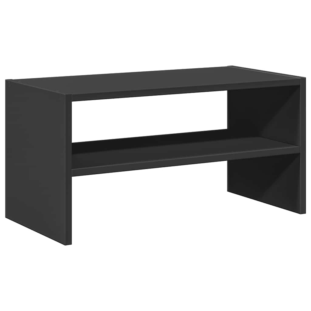 Schoenenrek stapelbaar 60x30x30,5 cm zwart eikenkleurig is nu te koop bij PeponiXL, paradijselijk wonen!